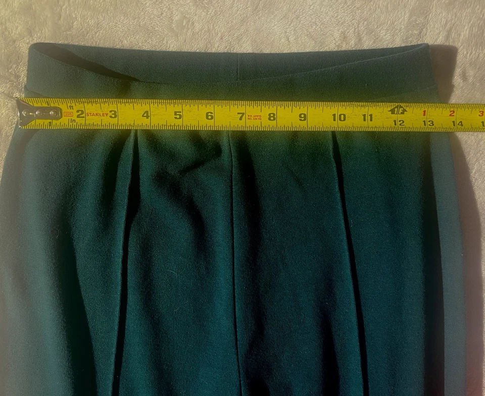 Pantalones estribo de colección para mujer M verde bosque algodón cintura elástica años 90 acogedores vacaciones Foto 3 de 4