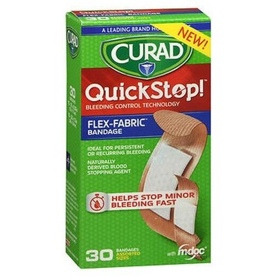 Quickstop Flex-Fabric Bandages Assorted Sizes 30 Each