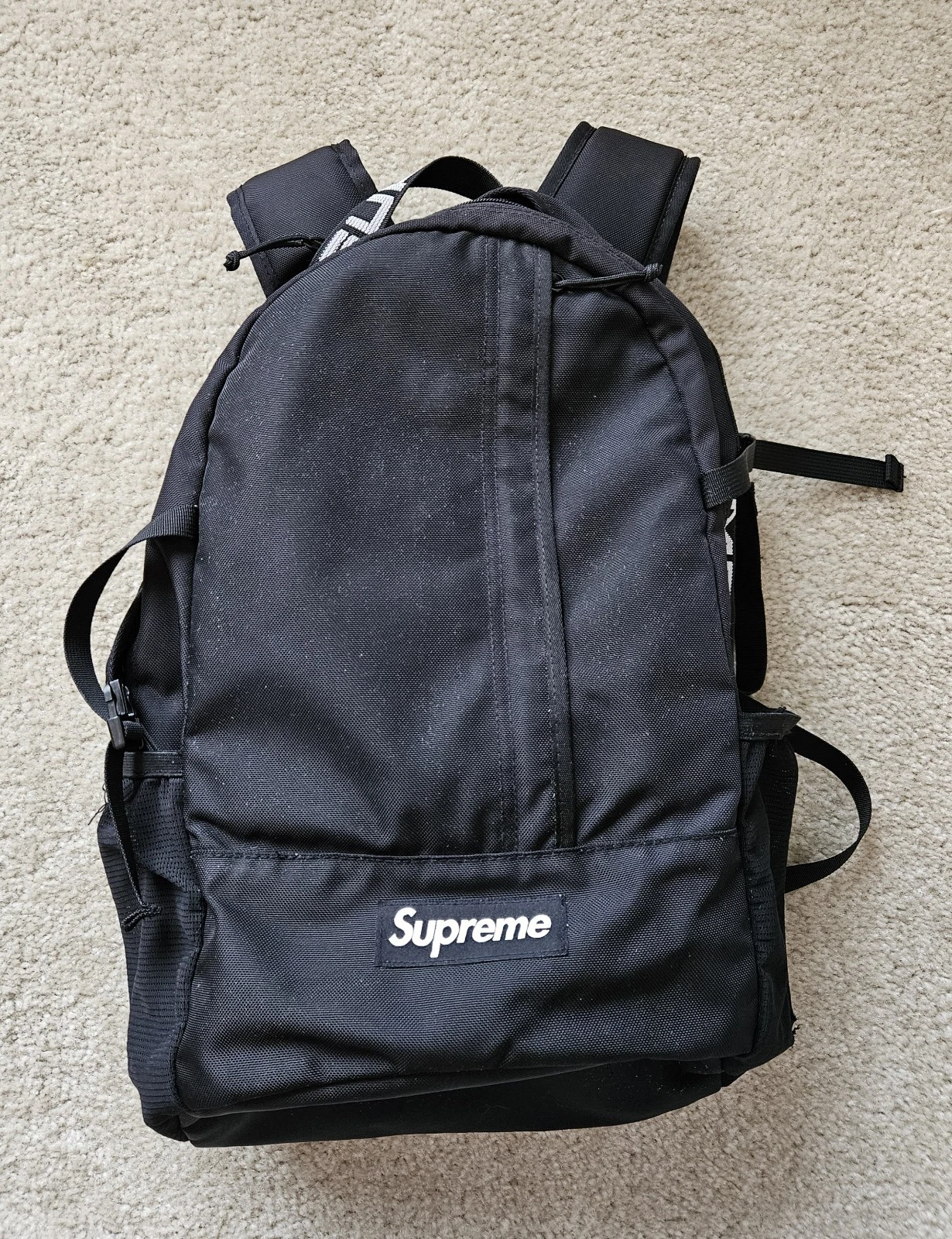 Sac à dos Supreme Cordura SS18 Ripstop nylon noir   100% authentique