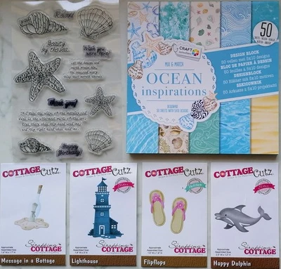 4 Cottage Cutz Metall Stanzschablonen - Maritim - Stempel und Design Block - Bild 1 von 4