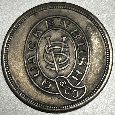 #ad Troy New York QUACKENBUSH amp; CO 1824 1924 100th Ann Trade Token Department Store $39.85