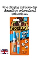 Gorilla Super Glue Adhesive Strong Instant Bond Clear, 3g×2 Fast Drying 