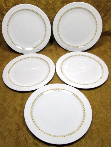 5 Centura by Corning (early Corelle) USA - April Tulip 10.5" dinner plates