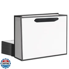 QIELSER 12 pcs Gift Bags Bulk Extra Large Size 16x6x12 Inches White Kraft Pap