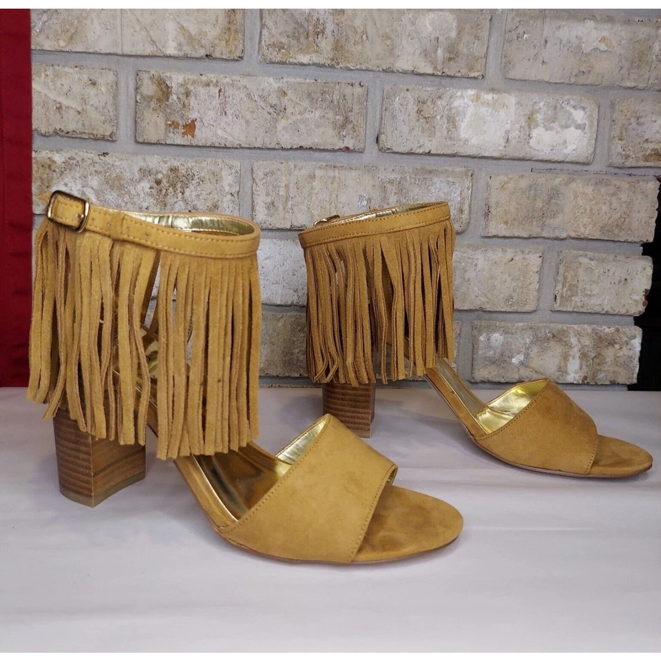 Carlos By Carlos Santana Brulee Gilda Gamuza Flecos Tobillo Correa Tacón, Para Mujer 9M Foto 2 de 4