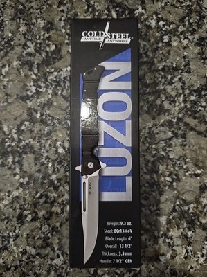 Cold Steel Large Luzon 6'' Folding Blade Pocket Knife (CS-20NQX) - Black