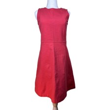 J. Crew Sleeveless Fit to Flare Dress, Full Zippered Back, Coral Pink, Size 2
