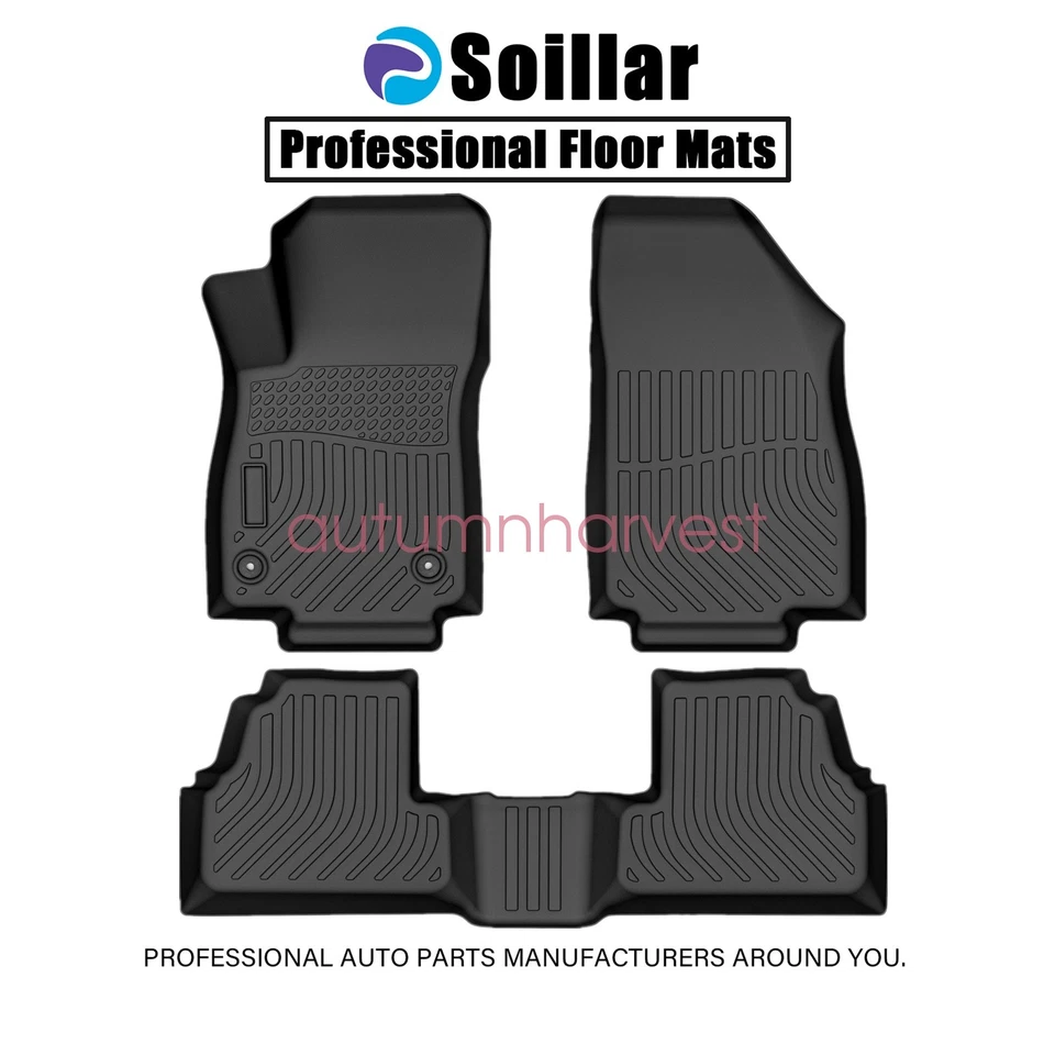 Floor Mats Liner For 2013-2022 Buick Encore & Chevy Trax 4-Door All Weather TPE - Image 2 of 4