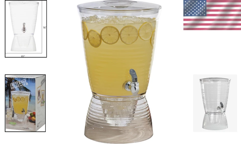 Dispensador de bebidas Creative Bath de 2,5 galones con base de hielo Foto 2 de 4