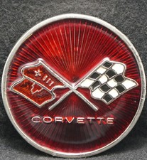 XD29125 GOOD VINTAGE 1970s  CORVETTE  LUXURY SPORTSCAR MENS PEWTER BELT BUCKLE