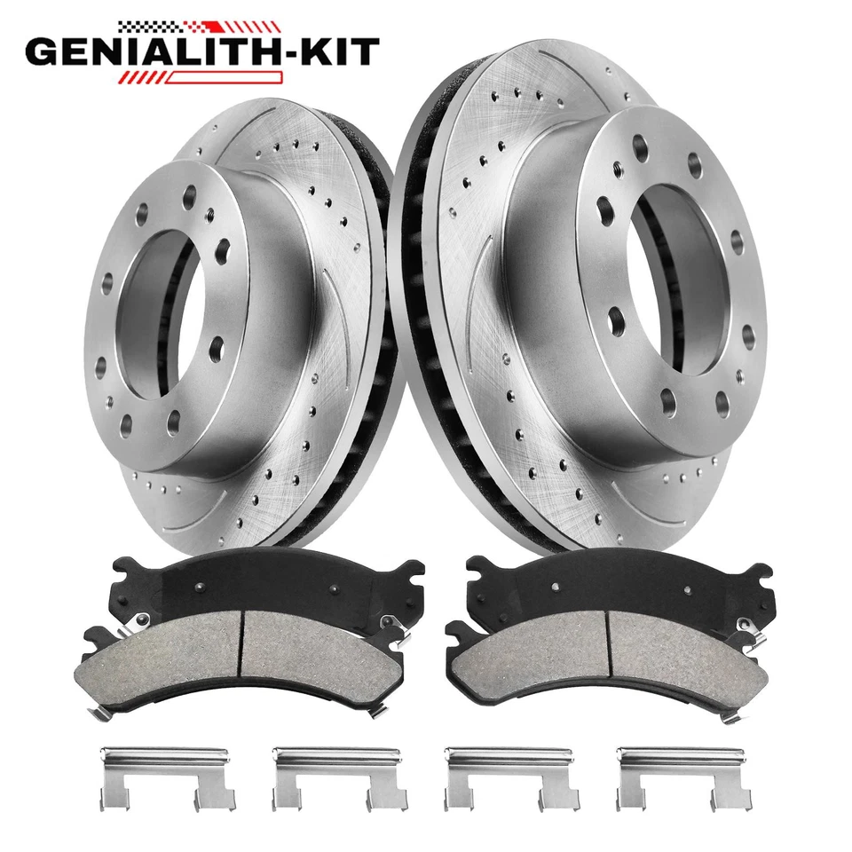 Front Rear Disc Brake Rotors Brake Pads for Chevy GMC Silverado Sierra 2500 HD Foto 4 de 4