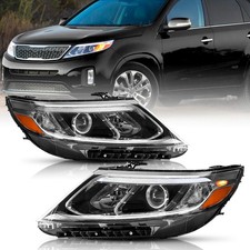 For 2014 2015 Kia Sorento Lx Led Drl Projector Headlights Lr Pairs Headlamps
