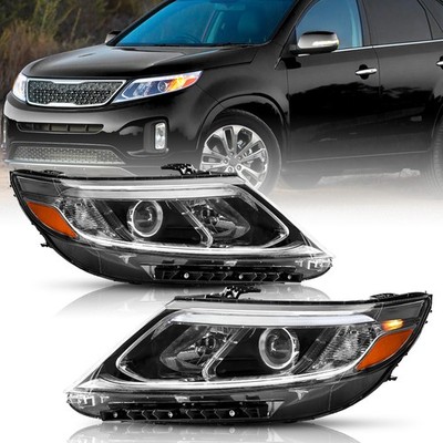 For 2014 2015 Kia Sorento LX LED DRL Projector Headlights L+R Pairs Headlamps