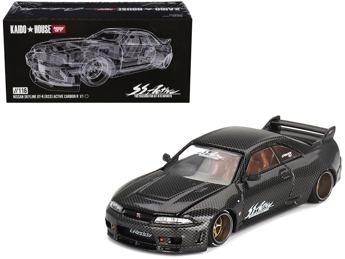 Mini GT x Kaido House 1:64 Nissan GT-R (R33) Active Carbon R