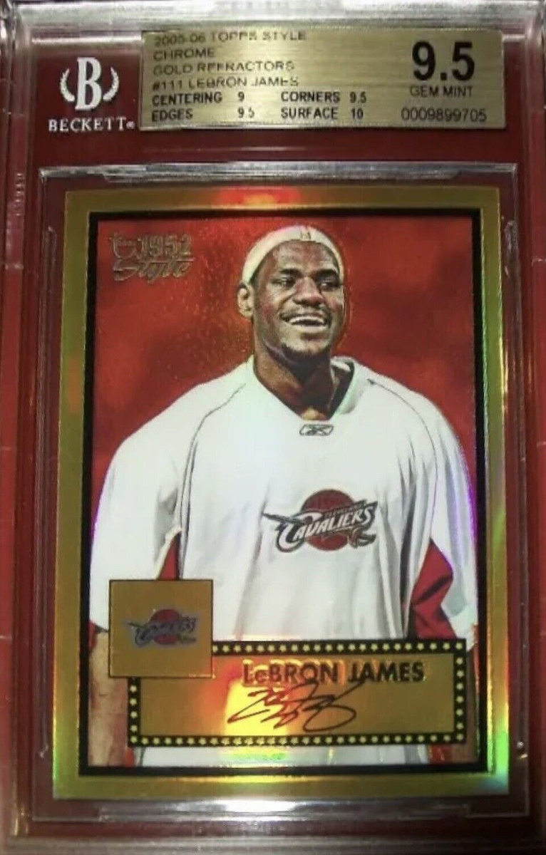 14/25 Lebron James 2005-06 Topps Chrome Gold Refractor BGS 9.5 LOS
