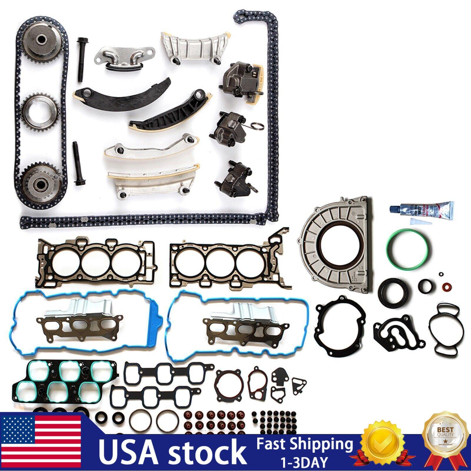 Full Gasket Set Timing Chain Kit Water Pump for 2007-2008 GMC Acadia SLE 3.6L