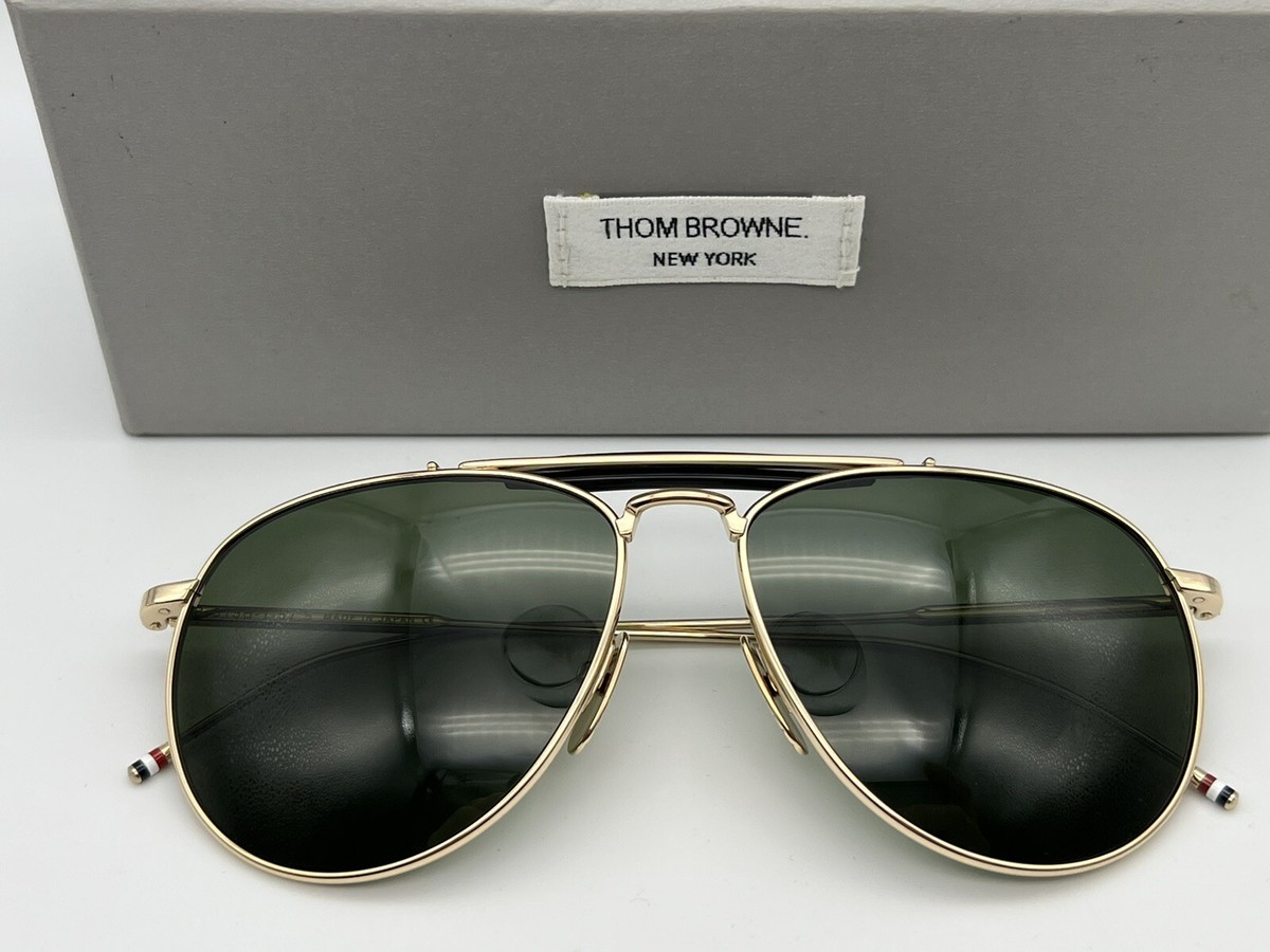 Thom Browne TB-015-b-t-57.5 -Lenses G-15 Sunglasses New Gold Thom Browne TB-015-b-t-57.5 -Lenses G-15 Sunglasses New Gold