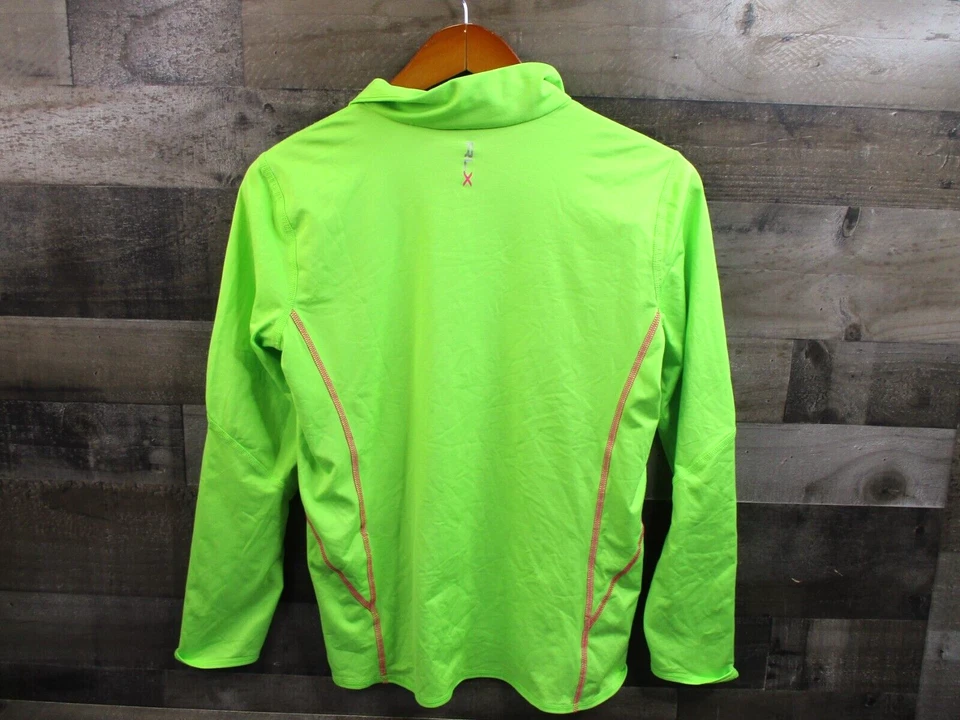 Пуловер женский для гольфа RLX Ralph Lauren размер средний неоново-зеленый функциональный 1/4 на молнии - Изображение 3 из 4