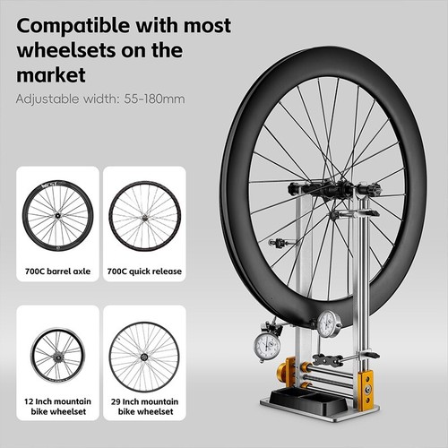 WEST BIKING Bike Wheel Truing Stand Bicycle Tire Rim Wheel Repair Tool Silver - Picture 8 of 18