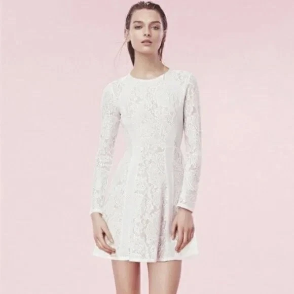 Bcbg white cheap lace dress