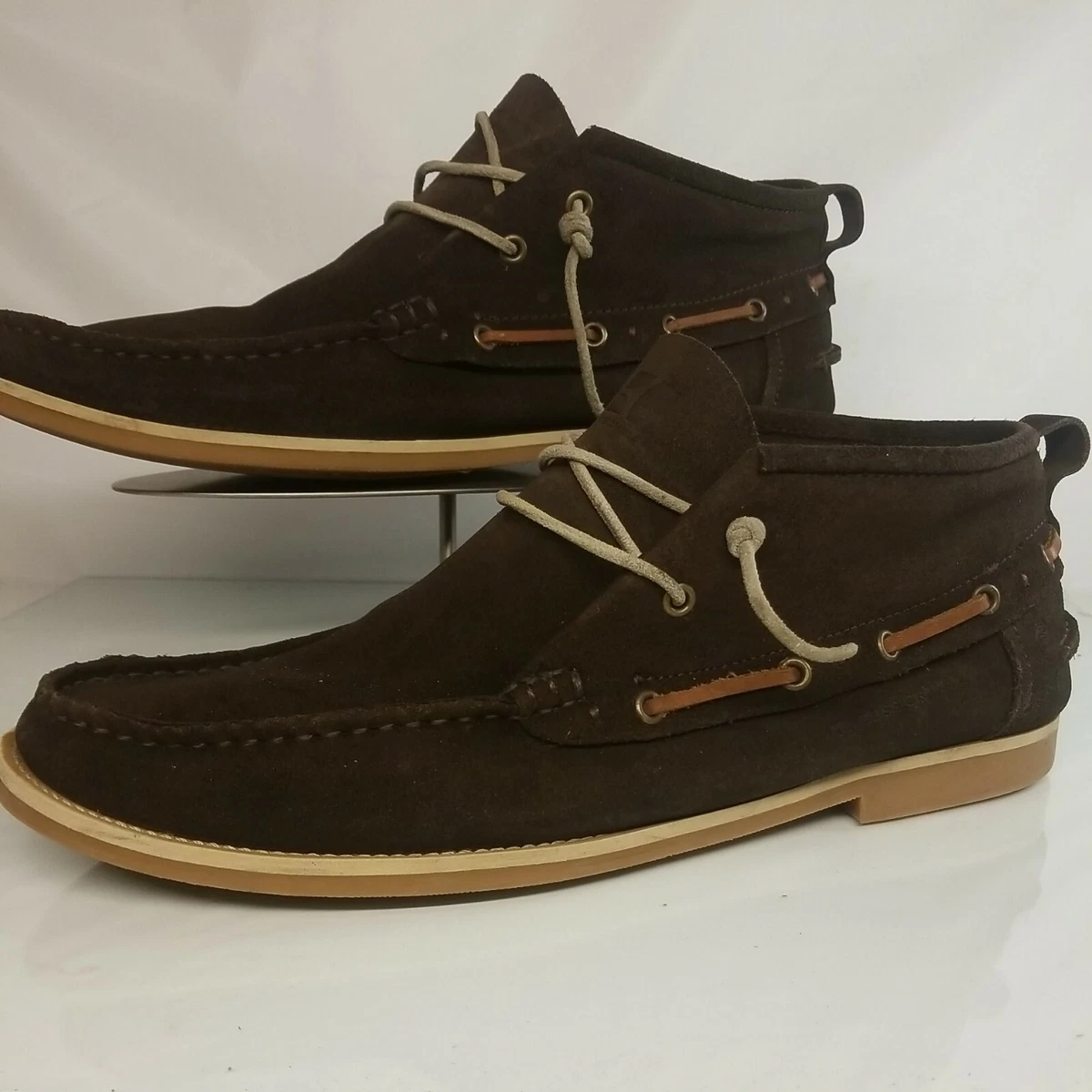 Hugo Boss Mens Orange Desert Ankle Boots Chocolate Brown Size 11