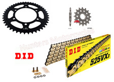Yamaha MT07 DID Gold X-Ring Heavy Duty Chain and JT Black Sprocket Kit Set