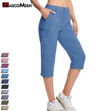 Women's Cargo Hiking Pants Lightweight Stretch Water Resistant Outdoor Joggers