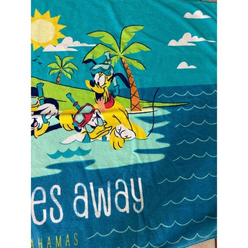 Disney Cruise Line Castaway Cay Bahamas Beach Towel 60" x 30" - Picture 4 of 6