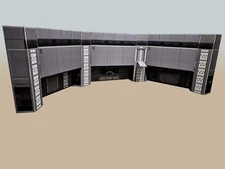 Giant Imperial Landing Pad Backdrop 3.75 Star Wars Hasbro Kenner Ships Free