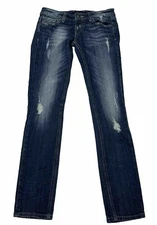 Vigoss Jeans Blue The Dublin Skinny Light Wash Stretch Denim Low Rise 3/4 27X32