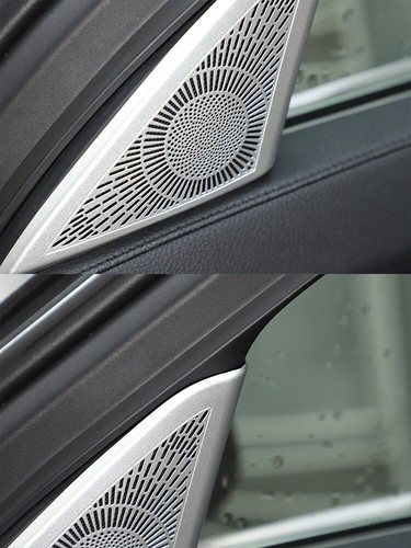 For 09-14 BMW 7 Series F01 F02 Silver Alloy Car Door Speaker Tweeter Mesh Cover - Picture 6 of 12