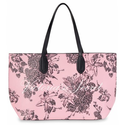 floral canvas tote