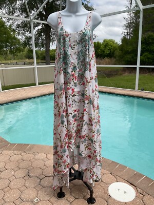Love Kyla Seo Jessa Dress Caite Karyn Women's Small Embroidered Long Hi Lo NWT