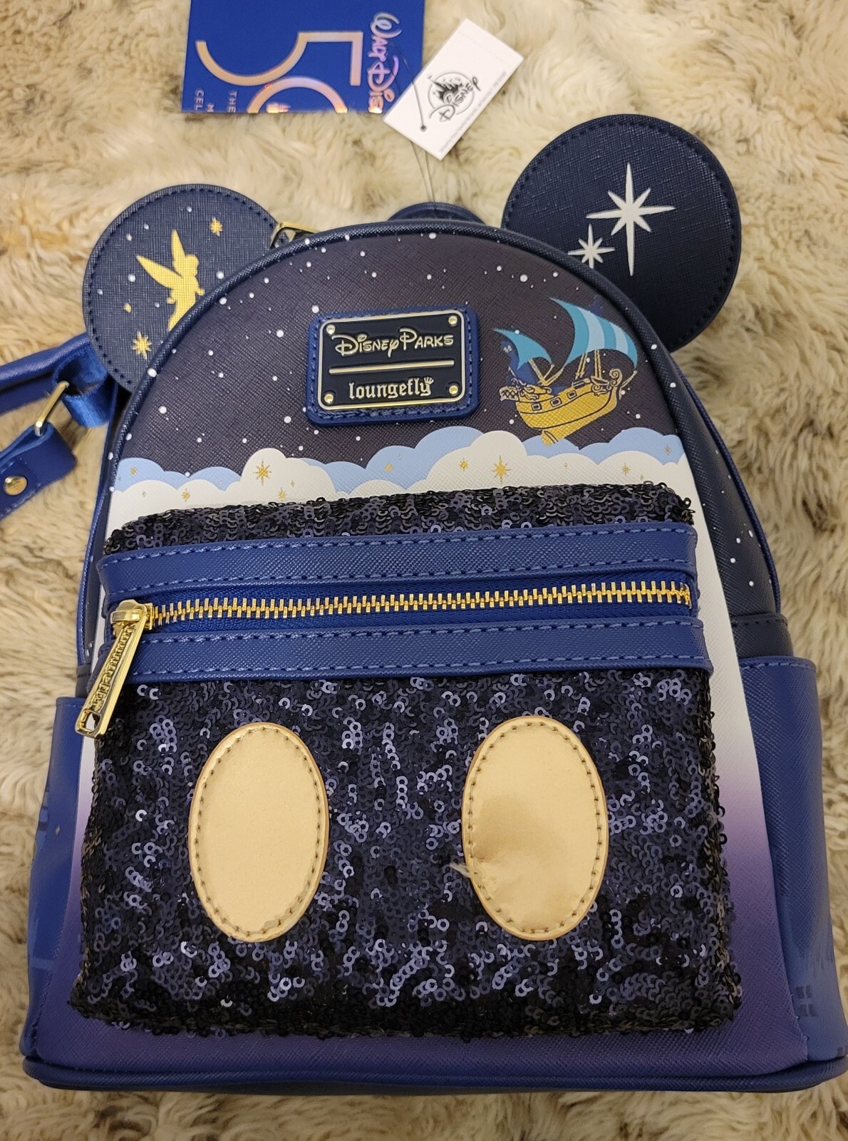 Disney 50th Mickey The Main Attraction 6 of 12 Peter Pan Backpack New with Tag