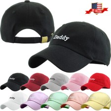 Daddy Embroidery Dad Hat Cotton Adjustable Baseball Cap Unconstructed