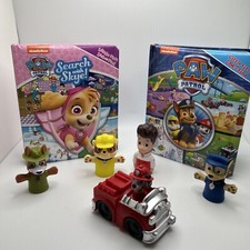 Paw Patrol Rescue Pups Lot Look Find Board Books Finger Puppets Ryder Marshall