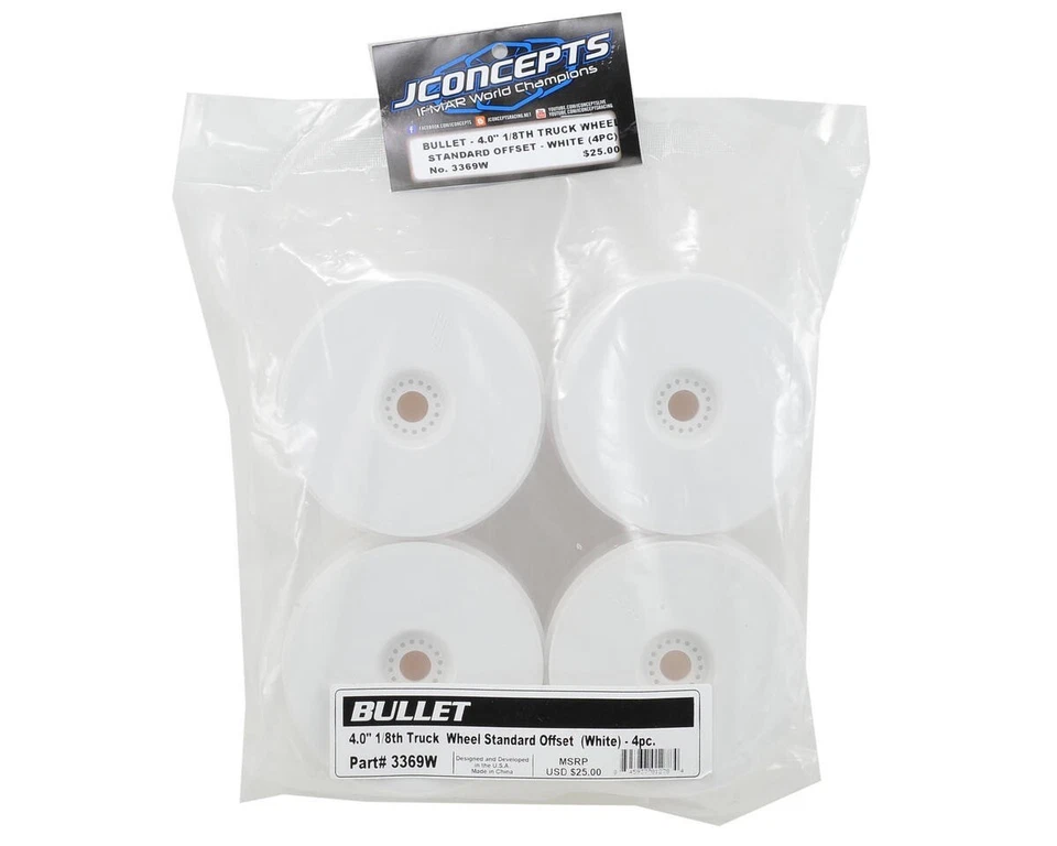 JConcepts Bullet 4.0 1/8 Truck Felgen weiß JCO3369W  - Bild 3 von 3