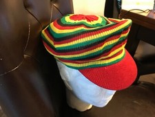 Reggae striped beanie cap 100 cotton
