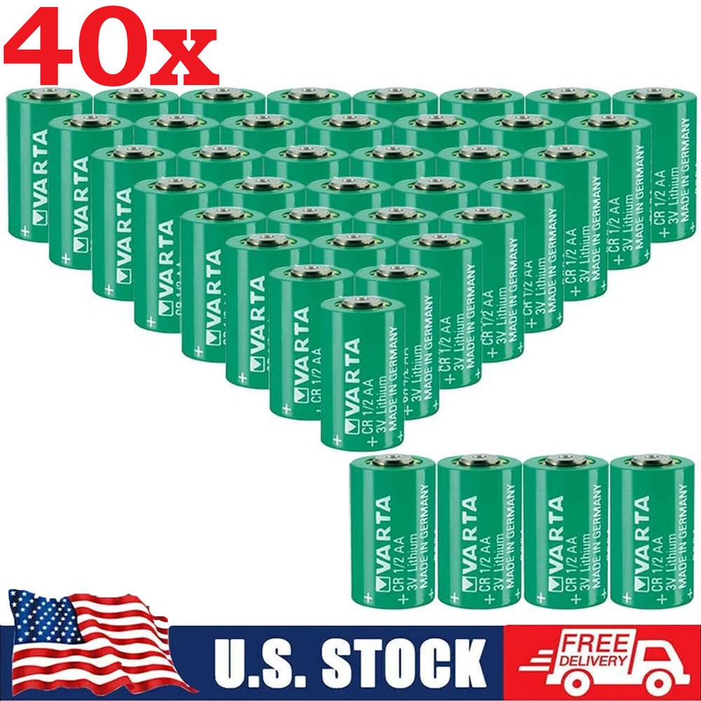 40X CR1/2AA 3V Lithium Battery 950mAh for VARTA CR1/2AA Battery US