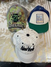 Set Of 3 Kids Baseball Cap New York Minecraft Adjustable SnapBack