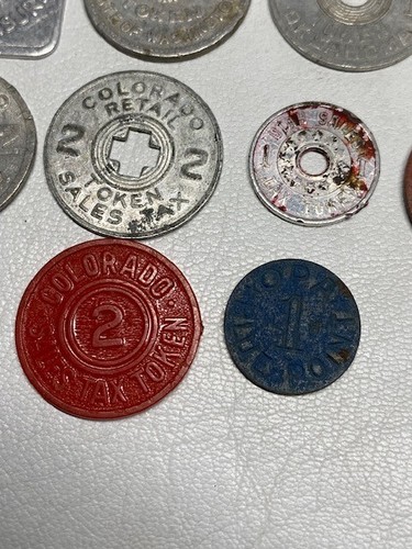 (10) State Sales & Retail Tax Tokens - Colorado-Oklahoma-Washington-Utah - Picture 7 of 10