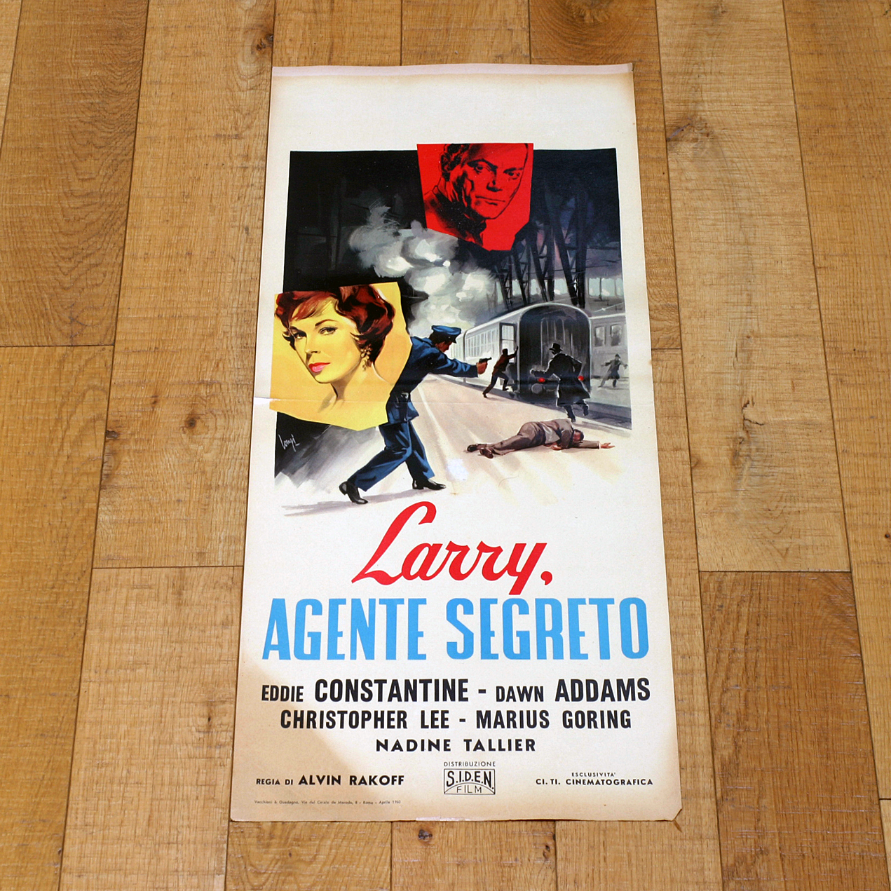 Locandina originale film Larry, agente segreto (1959) - Regia di Alvin Rakoff