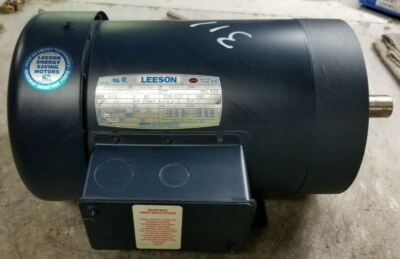 #ad NEW 1 1 2 HP ELECTRIC MOTOR 208 230 460 VAC 3490 RPM 3 PHASE 143TC FRAME $337.49