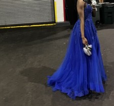 LAST MINUTE PROM DRESSES: royal blue prom dress size 2