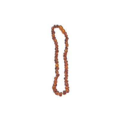 Glückskäfer Bernsteinkette 31-33 cm, cognacfarben