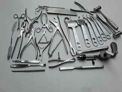 Orthopedic Retractor Bone Drill Saw Surgical Surgery Instruments 29 Set Pcs A+
