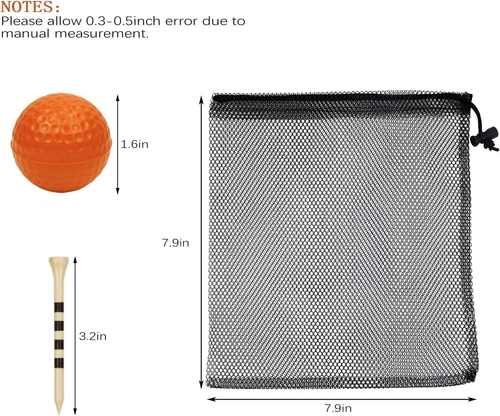 12 Pack Foam Golf Practice Balls - Realistic Feel and Limited Flight Training - Picture 6 of 6