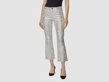 $340 J Brand Women's White Jeans Mid Rise Slim Boot Cut Leg Denim Pants Size 25