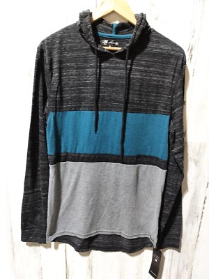 Ocean Current Orbit Pullover Hooded Shirt Long Sleeve Men's Medium