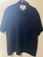 Live Collection Dress Shirt Mens XL Black Made In USA Vintage